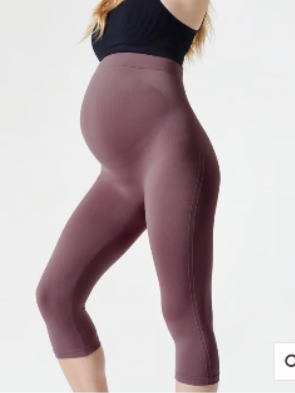 BLANQI Mauve Ribbed Fold-Over Turtleneck